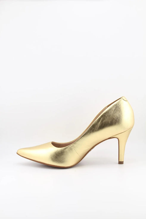 Luz da lua Pointed Toe Leather High Heels